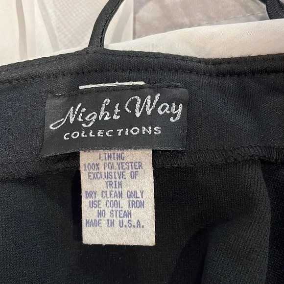 Night Way Collections. Beautiful long black evening dress. Size 8 never worn - Picture 13 of 15